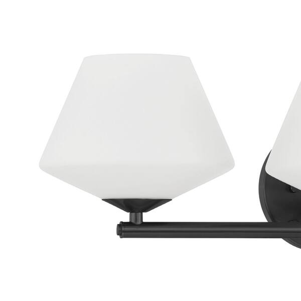 Hunter Fan Company - Hunter Celestial Valley 24.25 in. 3 Light Matte Black Vanity Light