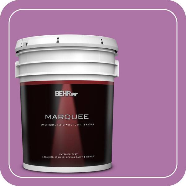 BEHR MARQUEE 5 gal. #670B-6 Orchid Kiss Flat Exterior Paint & Primer