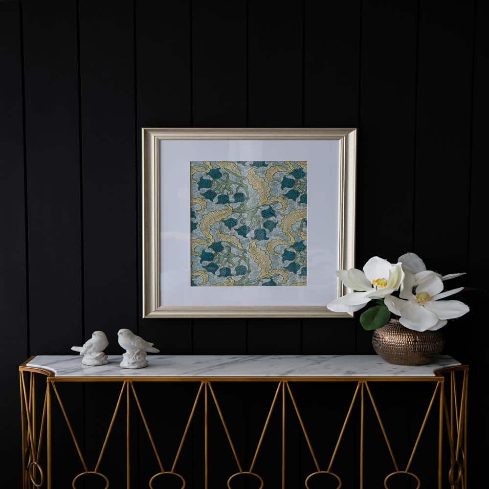 Flowery Versatile Piece Gold Framed Floral Wall Art Print 32 in. x 24 in. W