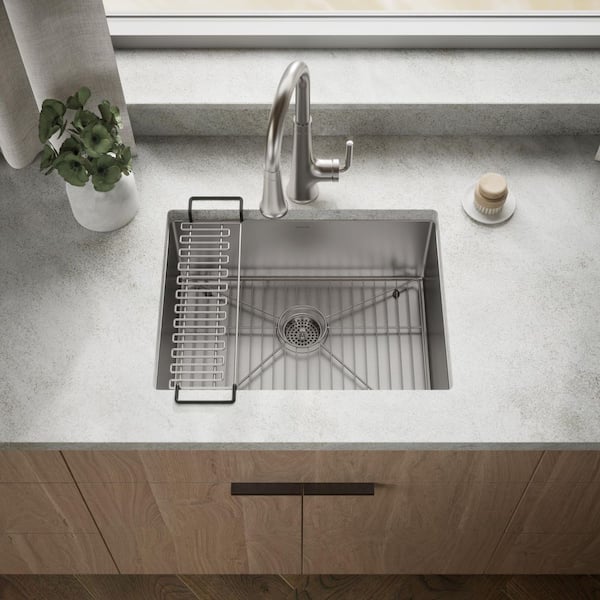 Strive Stainless Steel 24 in. Single Bowl Undermount Kitchen Sink