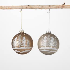 SULLIVANS 4 in. Iridescent Red Ball Ornaments (Set of 2) OR10220 - The Home  Depot