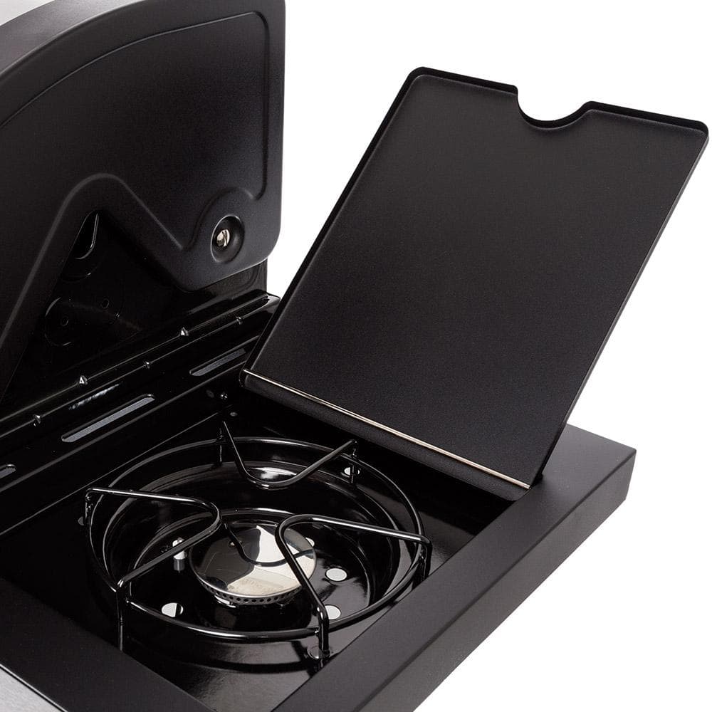 Stainless Steel Black 4-Burner Propane Gas Grill with Side Burner