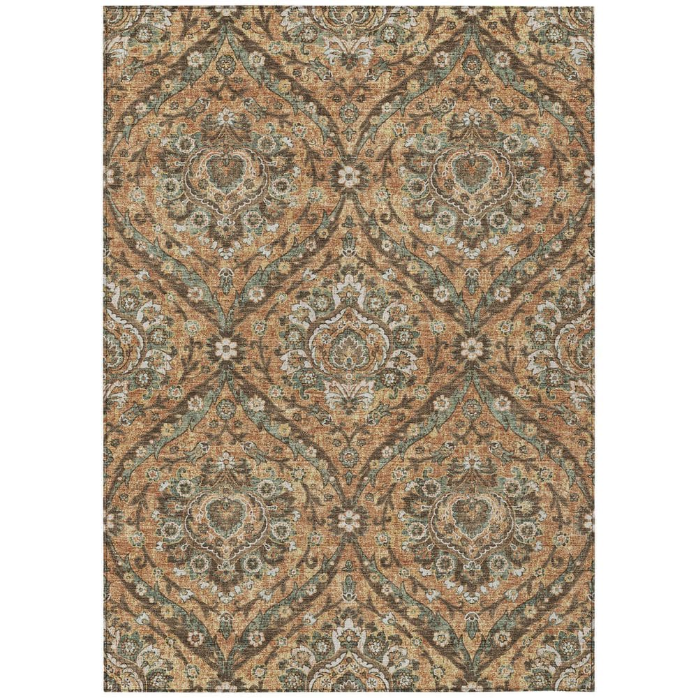 Chantille Machine Washable Indoor/Outdoor Abstract ACN2703 Copper 5 ft. x 7 ft. 6 in. Area Rug price history on PriceWatchPro