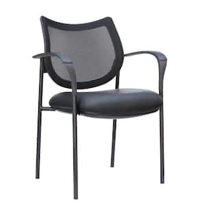 Black Mesh Mid Back and Fabric Seat Guest Chair