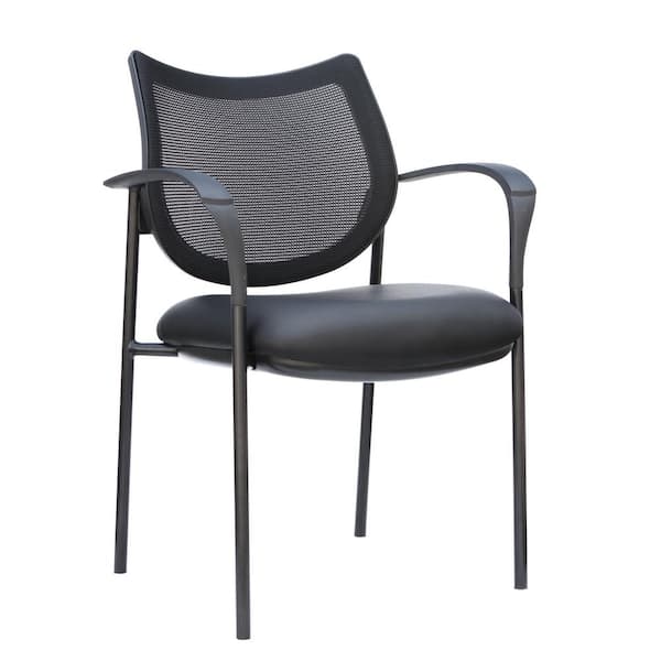 TygerClaw Black Mesh Mid Back and Fabric Seat Guest Chair