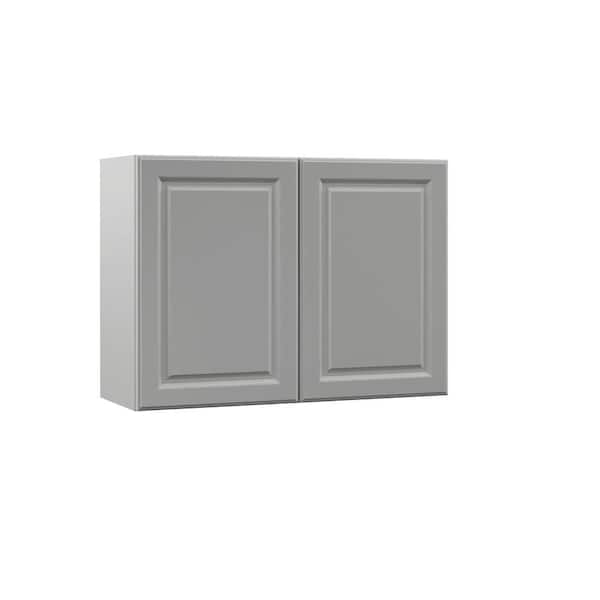 Hampton Bay Designer Series Elgin Assembled 33x24x12 in. Wall Kitchen Cabinet in Heron Gray
