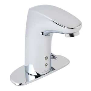 Ultra-Sense Battery Powered Touchless Single Hole Bathroom Faucet with Deck Plate in Polished Chrome