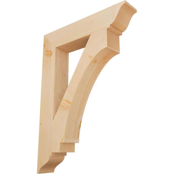 Ekena Millwork 5.5 in. x 44 in. x 32 in. Douglas Fir Imperial Traditional Smooth Bracket