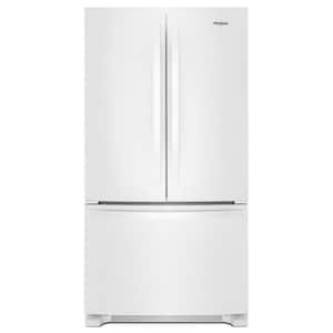 35 in. 20 cu. ft. Counter Depth French Door Bottom MountRefrigerator in White with Elevated Deli Drawer