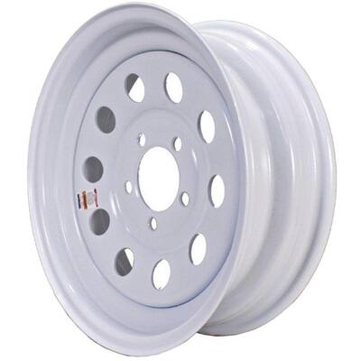 2150 lb. Load Capacity White Modular Steel Wheel Rim