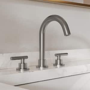 GRANDJOY 3-Hole 8 in. Widespread Double Handle Bathroom Sink