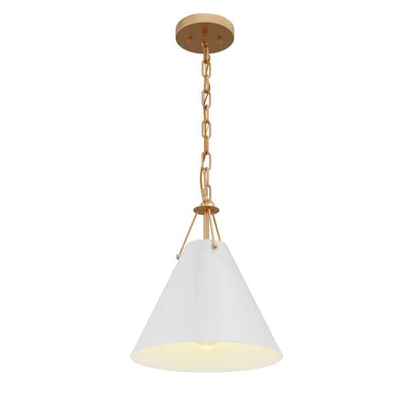aiwen 13.8 in. 1-Light Bronze Kitchen Island Farmhouse Pendant Lighting Fixture Industrial Metal Chandeliers