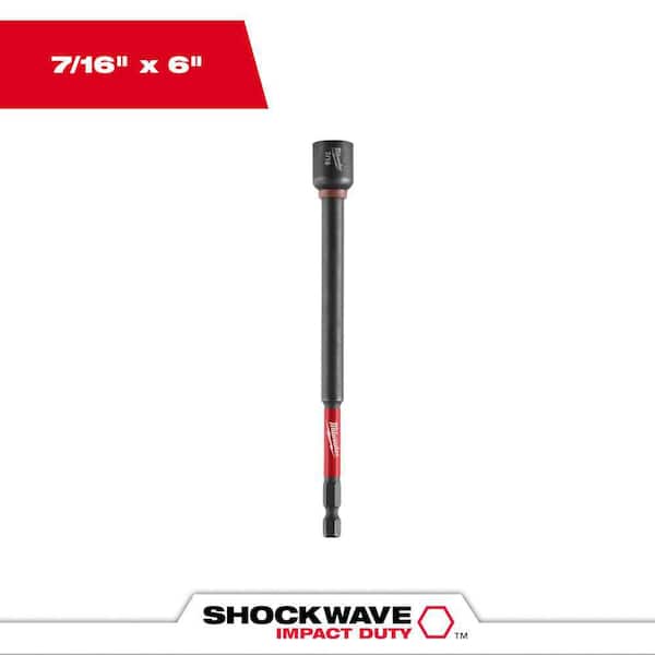 Milwaukee SHOCKWAVE Impact Duty 7/16 in. x 6 in. Alloy Steel Magnetic Nut Driver (1-Pack)