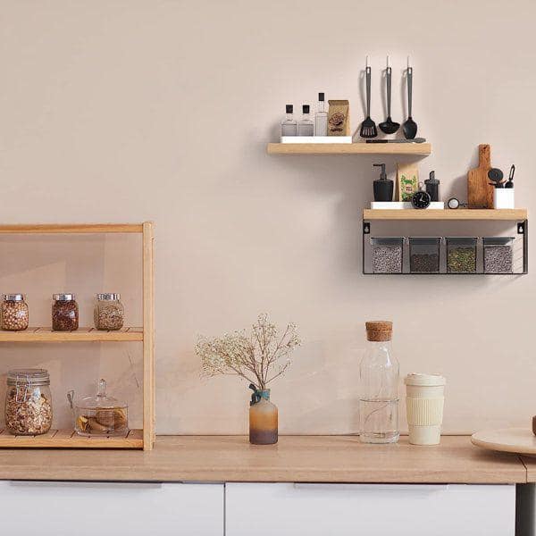 A Long Rustic Floating Shelf, Two Brackets, Laundry Room Storage and  Organization, Farmhouse Laundry Room, Rustic Wood Wall Shelf 