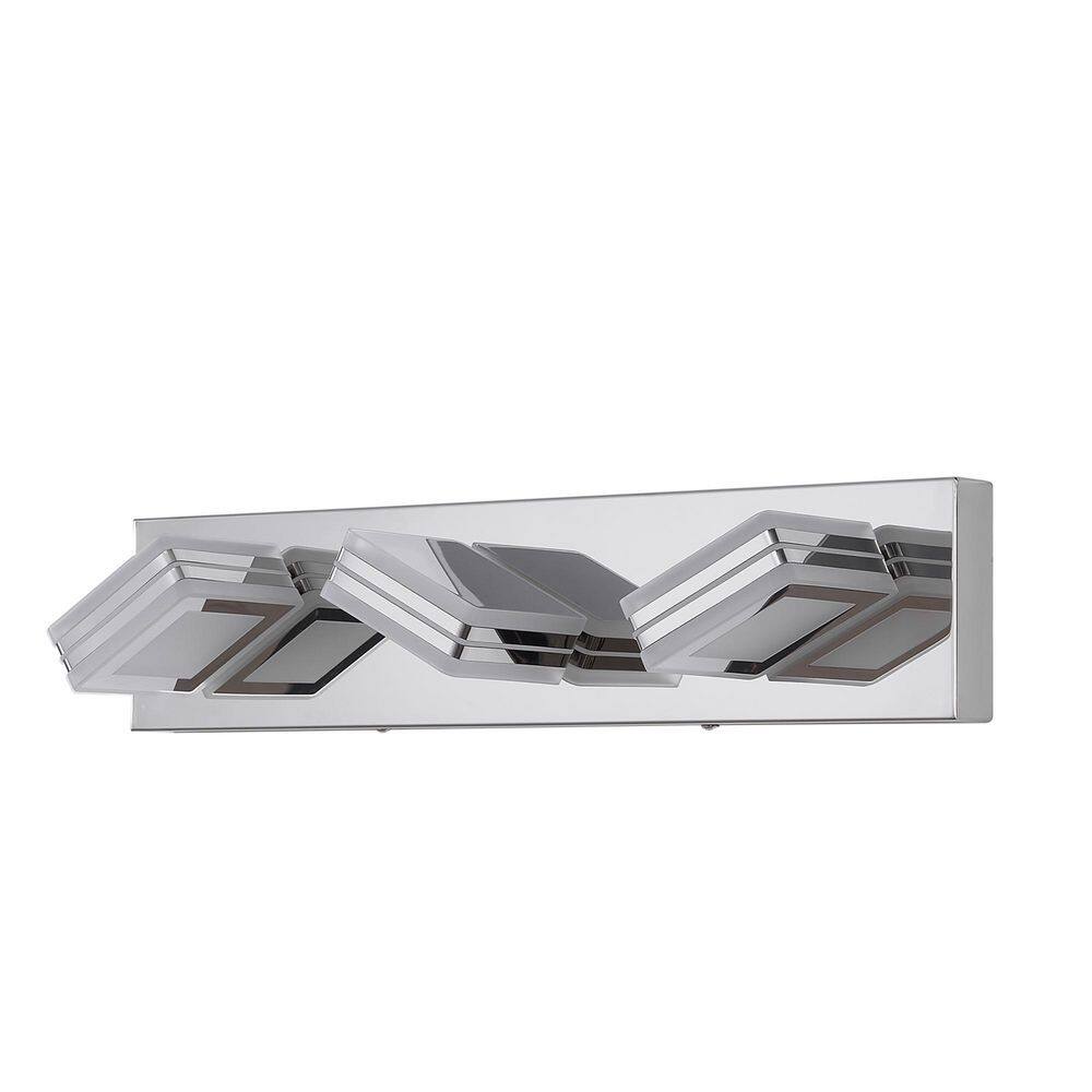 20 in. 3-Light Up and Down Chrome LED Vanity Light 360 ° Rotatable Lamp Head Wall Lifht for Bathroom with Acrylic Shade price history on PriceWatchPro
