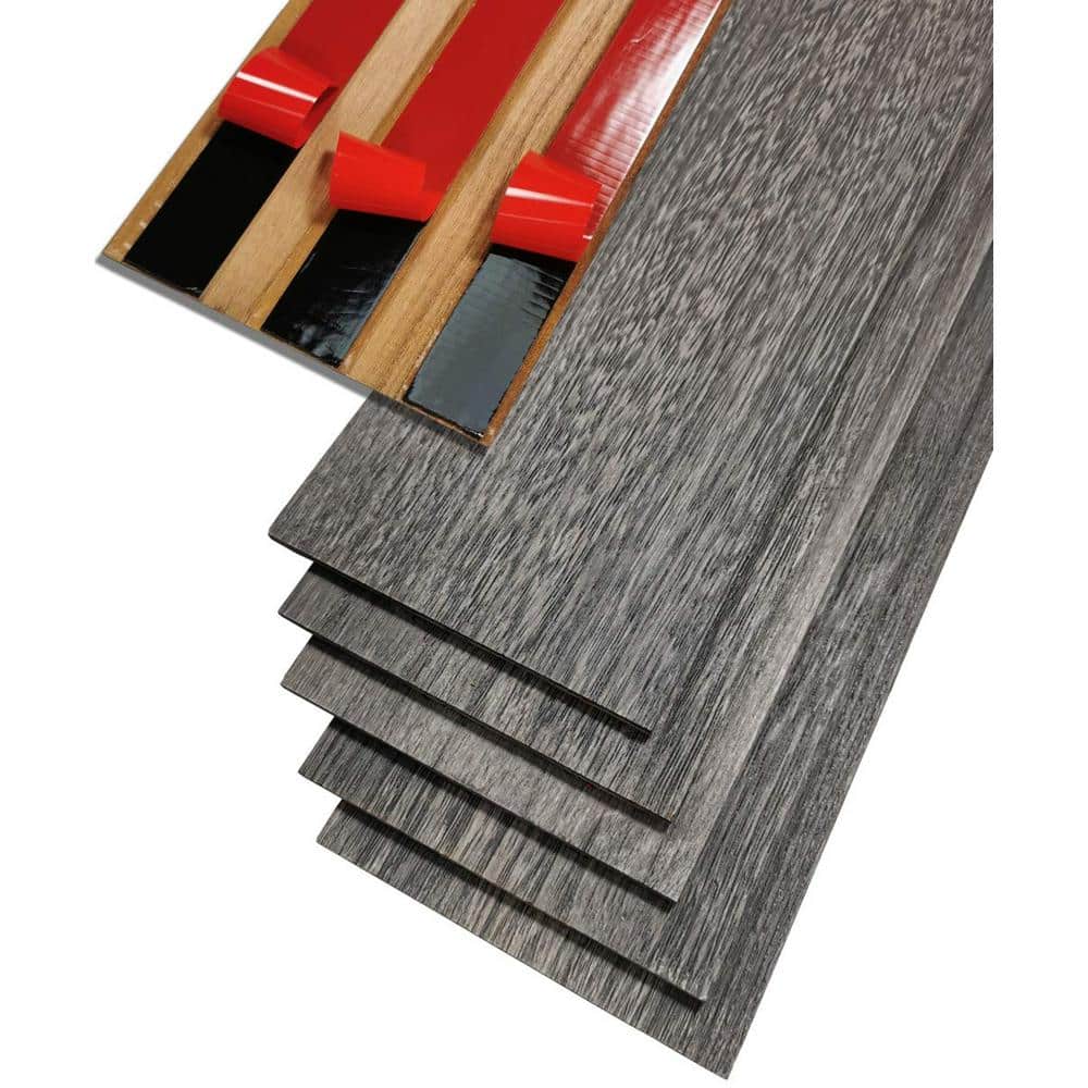 Charcoal Black Peel and Stick Wood Planks - for sale, buy