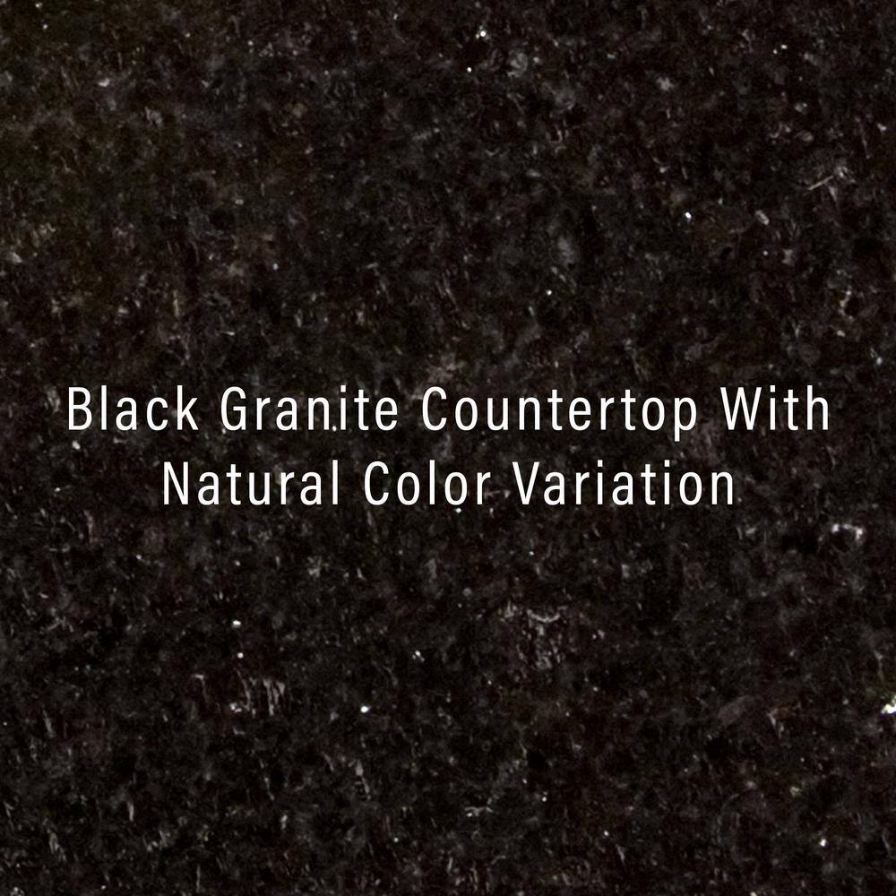Cambridge Black Granite Top Kitchen Island in Cherry & Black