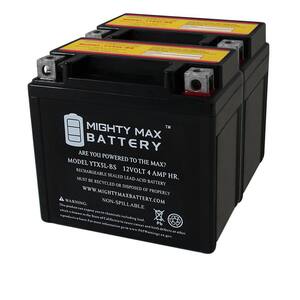 YTX5L-BS Battery Replaces ATV Quad Motorcycle Scooter Moped - 2 Pack