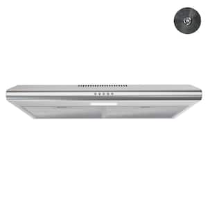 30 in. Giovanni Convertible Undermount Range Hood in Brushed Stainless Steel,Mesh Filters,Push Button Control, LED Light