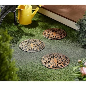 12 in. Butterfly Rubber Stepping Stones (Set of 3)