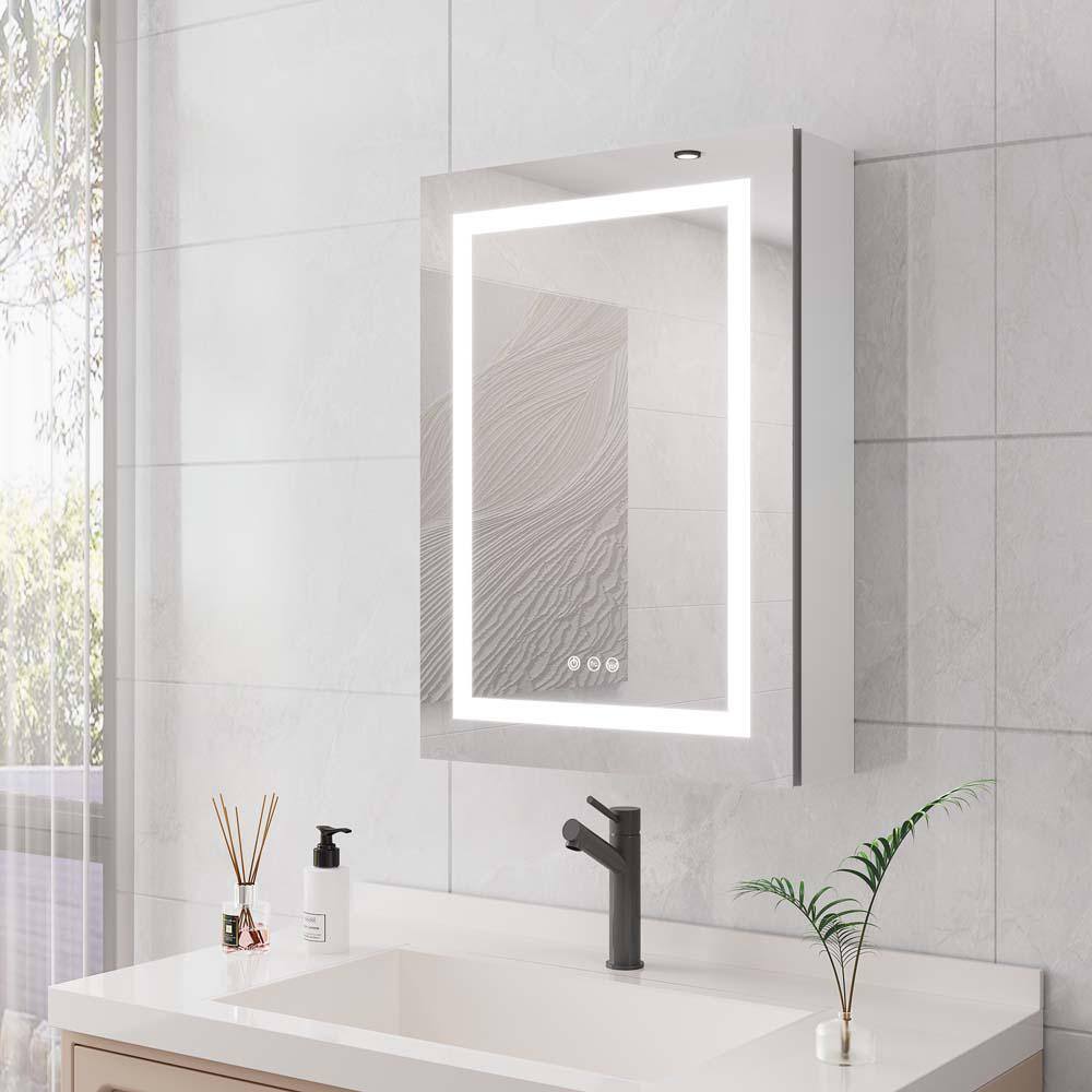 20 in. W x 6 in. D x 28 in. H Bath Vanity Cabinet without Top in Silver wit