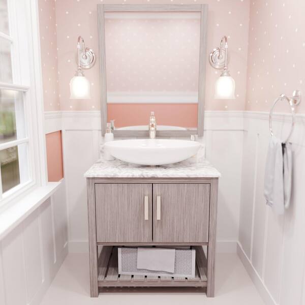 Novatto Bianco Uovo Porcelain Vessel Sink in White with Drain in