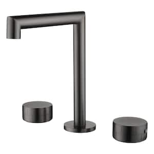 8 in. Widespread 2-Handle Bathroom Faucet in Gunmetal Gray