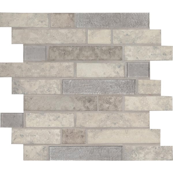 MSI Zodiac Interlocking 11.88 in. x 13.75 in. Textured Glass Patterned Look Wall Tile (14.55 sq. ft./Case)