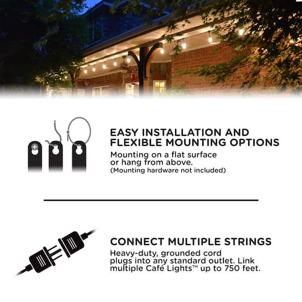 Enbrighten 6 Bulbs 12 ft. Outdoor/Indoor LED String Light, Acrylic