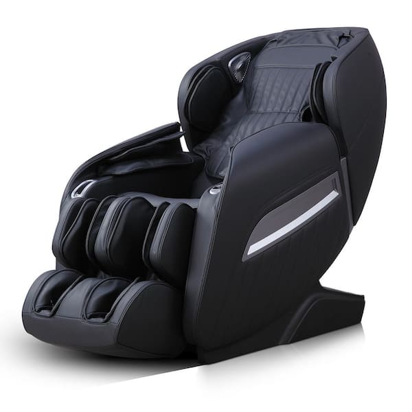 Unbranded Modern Black Zero Gravity Speech Recognition Thermotherapy Sl Track Massage Chair Recliner