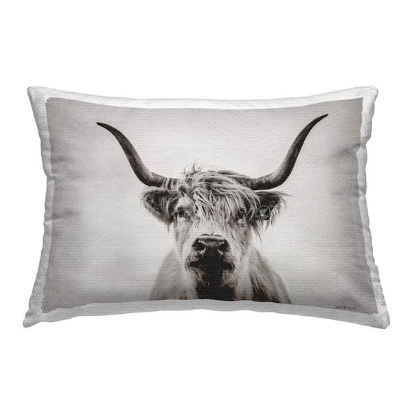 White Portrait Printed Decorative Throw Pillow White Portrait Printed Decorative Throw Pillow