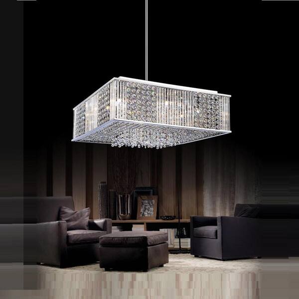 CWI Lighting Sarina 8-Light Chrome Chandelier