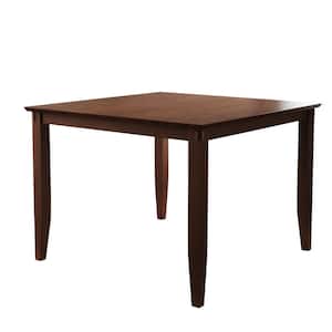 Julia 42 in. L Brown Square Wood Top Counter Height Dining Table