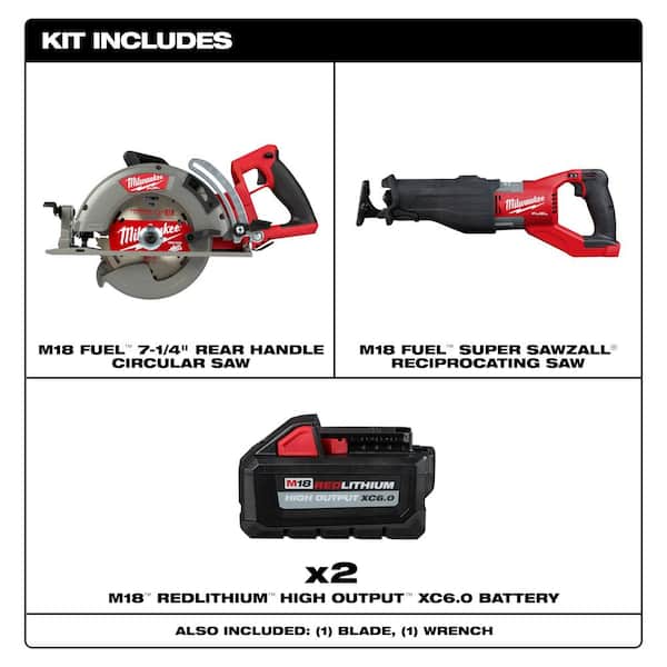 Milwaukee circular saw and sawzall combo hotsell