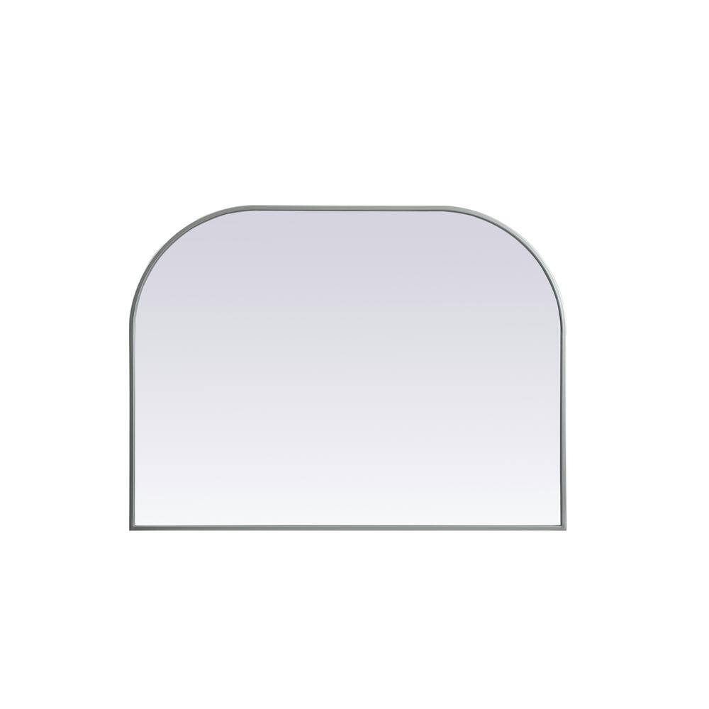 Simply Living 40 in. W x 30 in. H Arch Metal Framed Silver Mirror