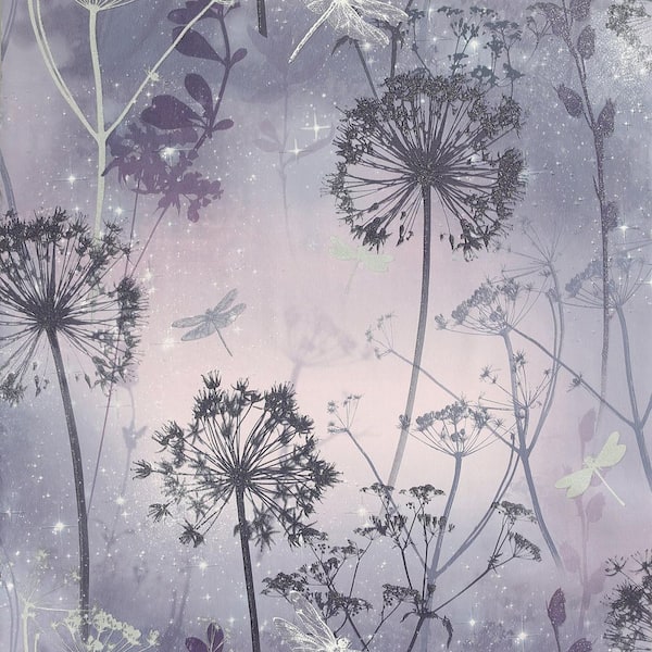 Arthouse Lena Purple Floral Wallpaper Sample