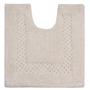 Classy 100% Cotton Bath Rugs Set, 20 in. x20 in. Contour, Ivory