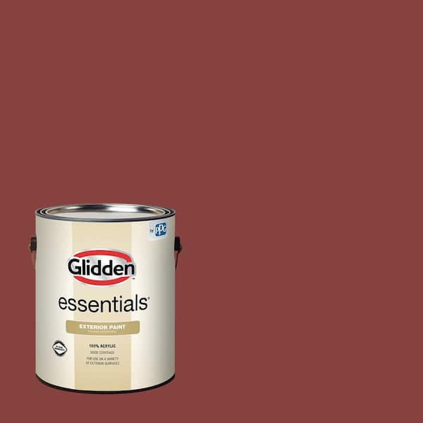 Glidden Essentials 1 gal. PPG1056-7 Brick Dust Satin Exterior Paint