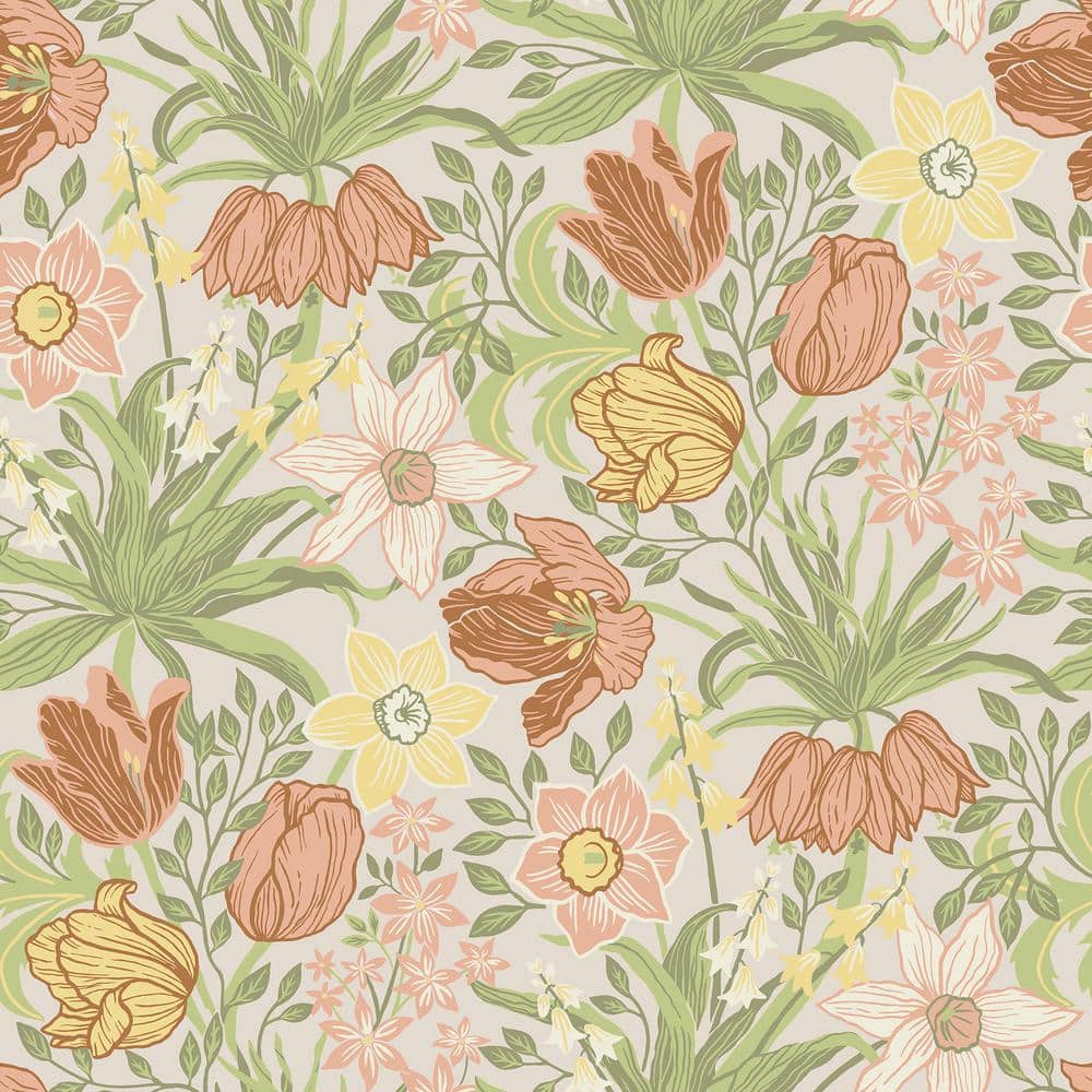 Ditsy Floral by Galerie - Raspberry - Wallpaper : Wallpaper Direct