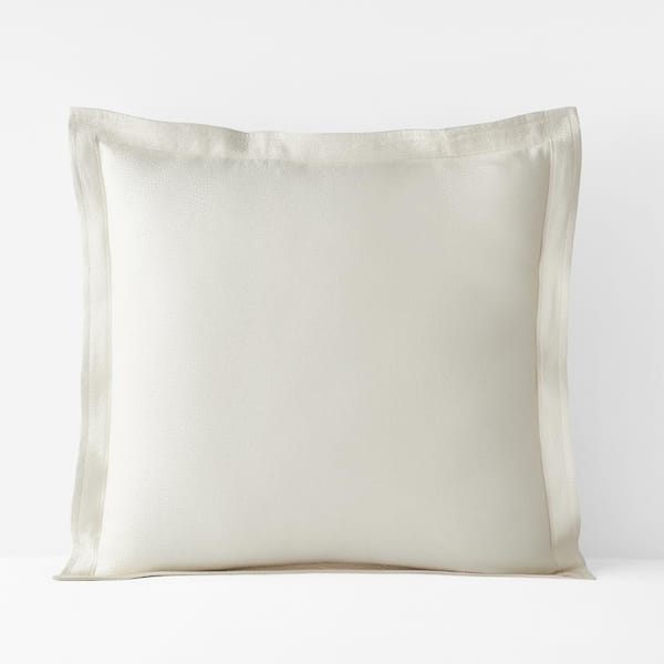 The Company Store Legends Hotel Asher Ivory Cotton Matelasse Euro Sham