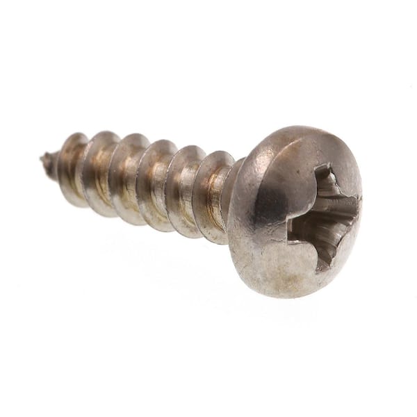 Prime-Line #6 X 1/2 in. Grade 18-8 Stainless Steel Phillips Drive Pan Head Self-Tapping Sheet Metal Screws (100-Pack)