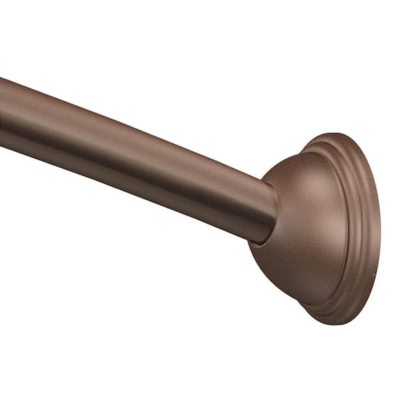 MOEN 54 in. - 72 in. Adjustable Length Curved Shower Rod in Old World Bronze