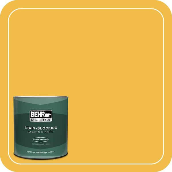 BEHR ULTRA 1 qt. #P280-6 Bling Bling Extra Durable Semi-Gloss Enamel Interior Paint & Primer