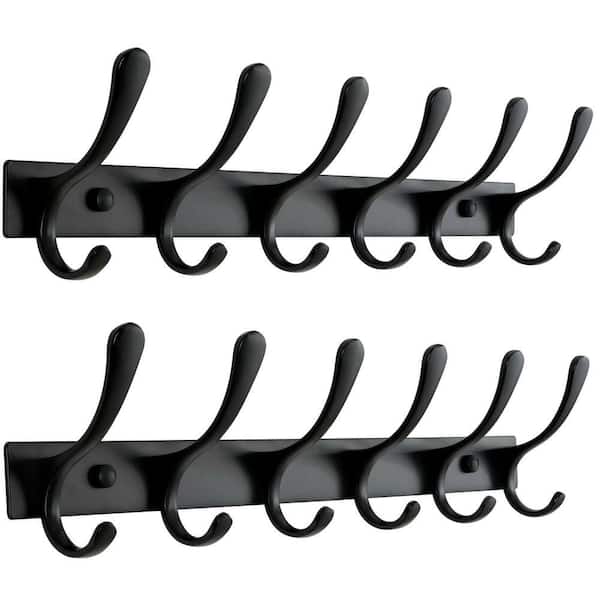 Angel Sar Heavy Duty Wall Mounted Coat Rack with 6 Hooks, Stainless ...