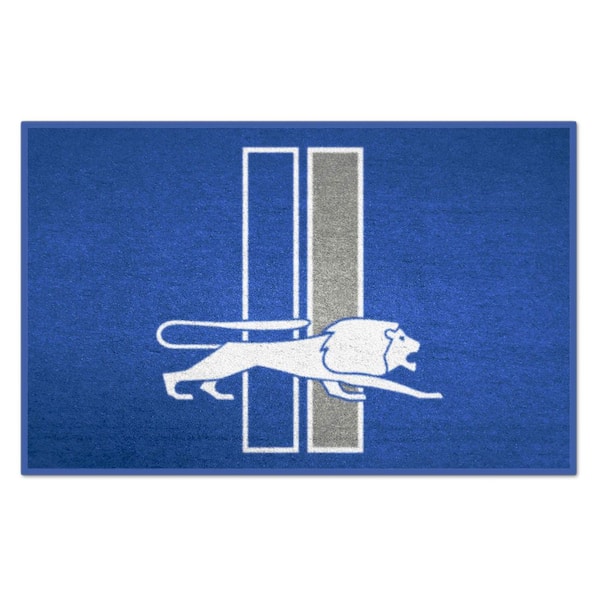 FANMATS Light Blue 1 ft. 7 in. x 2 ft. 6 in. Detroit Lions Vintage Starter Mat Area Rug