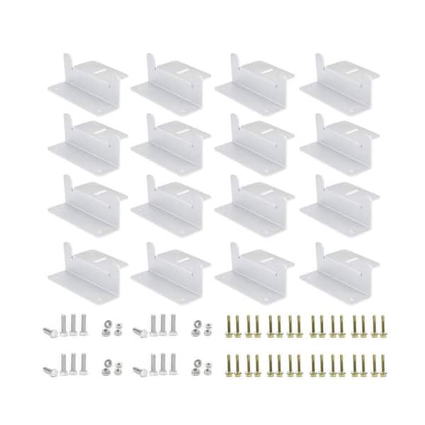 Vrbgify 4-Sets Solar Panel Z Mounting Brackets, Lightweight Aluminum, Corrosion-Resistant for RVs, Boats & Off-Grid Roofs 4-Pack