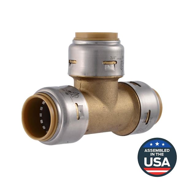 Max 3/4 in. Push-to-Connect Brass Tee Fitting