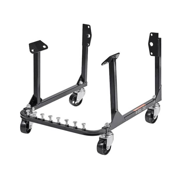 Engine Stand, 750 lbs. Capacity, Heavy-Duty Steel Motor Holder with 4 Swivel Casters and Adjustable Hook Positions