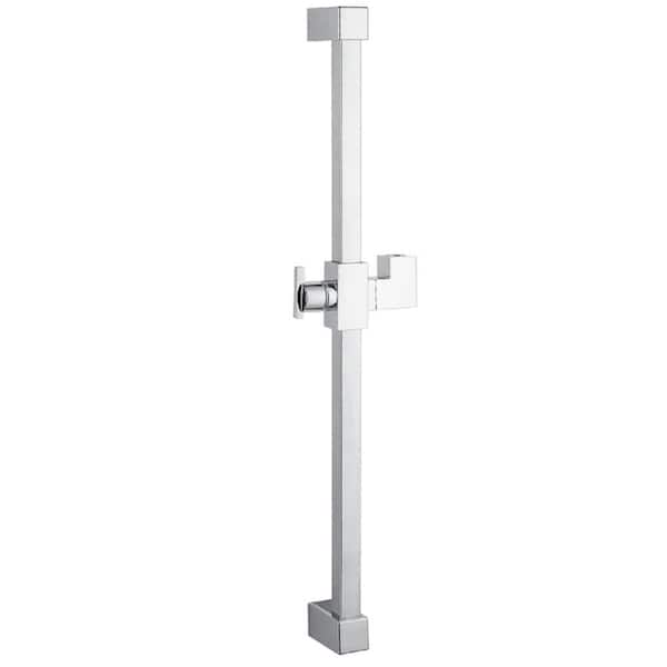 Kingston Brass Square 24 in. Slide Bar in Polished Chrome