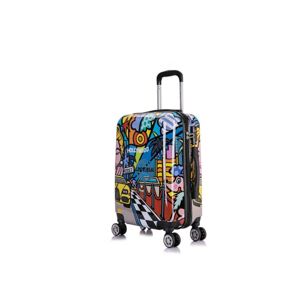 InUSA Hollywood Prints Lightweight Hardside Spinner 20 in. Carry-on ...